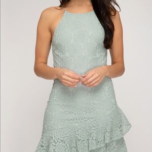 Sage Lace Dress